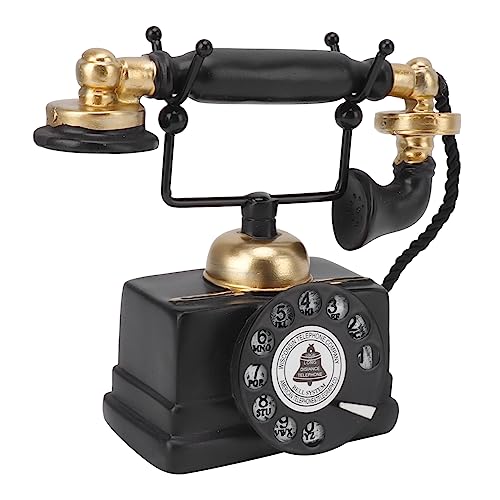 Fockety Europäisches Vintage-Telefon, antikes Bürotelefon, Bürotelefon mit antikem Zifferblatt, dekoratives Bürotelefon für Zuhause und Fockety Europäisches Vintage-Telefon, antikes Bürotelefon, Bürotelefon mit antikem Zifferblatt, dekoratives Bürotelefon für Zuhause und von Fockety