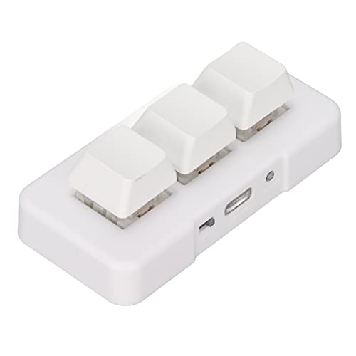 Fockety Gaming-Tastatur, 3 Schlüssel Programmierbares Design RGB-Hintergrundbeleuchtung USB-Schnittstelle Plug-and-Play Makro-Tastatur Universal Ergonomisch Strapazierfähiges ABS von Fockety