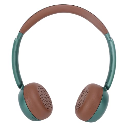 Fockety Retro-Bluetooth-5.4-Kopfhörer über Dem Ohr, Kabellose Geräuschunterdrückung, Leicht, ANC-Hybrid-Kopfhörer, Integriertes Mikrofon, Faltbar mit 45-Stunden-Wiedergabe, für Reisen (Green) von Fockety