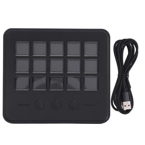 Fockety Stream Controller, Studio Controller mit 15 Makro-Tasten & Dashboard anpassbaren LCD-Tasten zum Auslösen von Aktionen in OBS, Streamlabs, Twitch, YouTube, funktioniert mit PC, Mac Fockety Stream Controller, Studio Controller mit 15 Makro-Tasten & Dashboard anpassbaren LCD-Tasten zum Auslösen von Aktionen in OBS, Streamlabs, Twitch, YouTube, funktioniert mit PC, Mac von Fockety