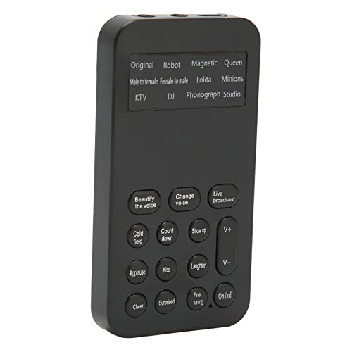 Fockety Voice Changer, 8 Soundeffekte 7 Sound änderungen Tragbares Handheld-Sprach Wechsler Gerät, Universal-Soundkarte für Gaming- für Telefon-PC-Laptops von Fockety