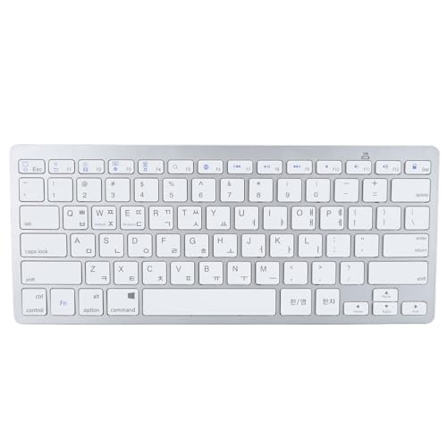 Fockety Zweisprachige Bluetooth-Tastatur, Kabellose Tastatur, Multi-Geräte-Tastatur für IOS, Android, Windows, SmartTV, OS X und Ergonomische, (Koreanisch) von Fockety