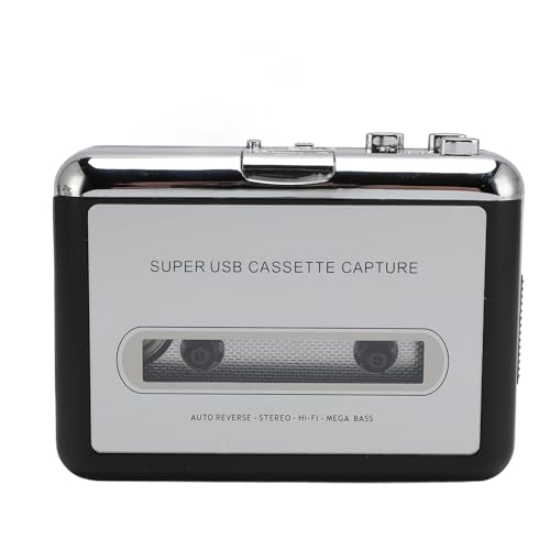 Kassette Player, Digitaler Sound USB Kassette zu MP3 -Konverter, Klebeband Zum MP3 -Konverter mit Ohrhörern, Automatische Rückwärts Tragbare -Kassetten -Audio -Musik -Player für von Fockety