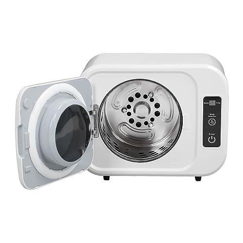 Kompakter Wäschetrockner, 300W 3 einstellbare Einstellungen Vollrotationsmodus Tragbarer Wäschetrockner Edelstahl Liner Kleine Trocknermaschine mit Abluftkanal (Weiß) von Fockety