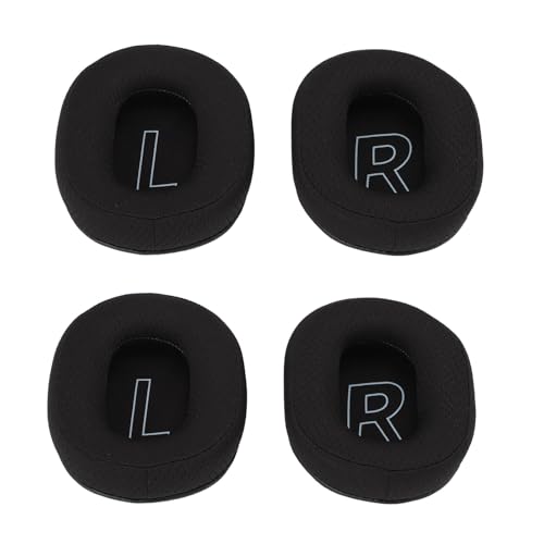 Ohrpolster, Ersatz-Ohrpolster mit Memory Foam und atmungsaktivem Mesh, verbessertes Hörerlebnis, 4er-Pack Ersatz-Ohrpolster für Hecate G2-Kopfhörer (Black) von Fockety