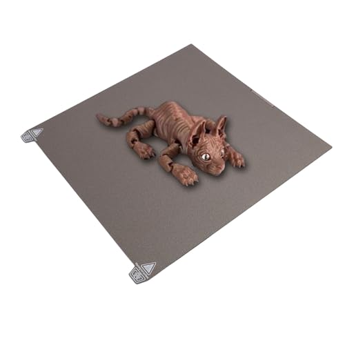 PEI PEO Bauplatte für K2 Plus 3D Drucker, 370 x 370 mm strukturierte und glatte doppelseitige Bauplatte, flexibles Druckbett, strukturierte doppelseitige Flexfederstahlplatte für von Fockety