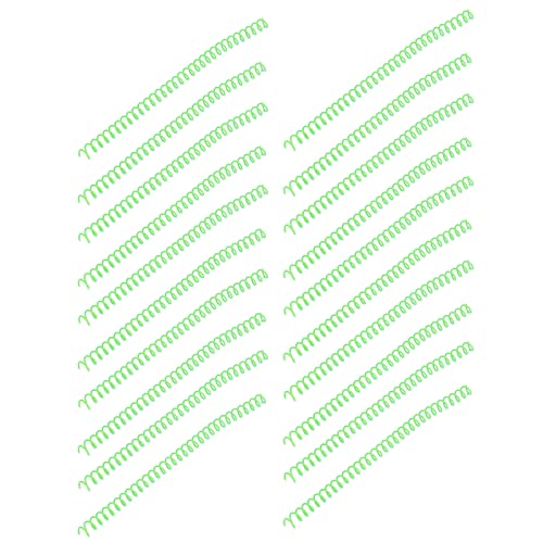 Spiralbindungsspulen, Langlebige Kunststoff-Spiralbindungsstifte 30 Löcher 20 Stück Innendurchmesser 11 Mm für Schreibwaren (Grün) von Fockety