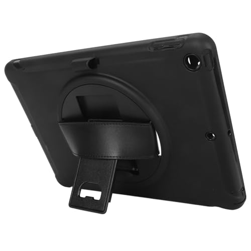 Tablet-Hülle für IOS 10.2 Tablet, Schutzhülle mit 360° Drehbarem Ständer und Verstellbarer Handschlaufe auf der Rückseite, Stoßfeste, Robuste Schutzhülle (Black) von Fockety