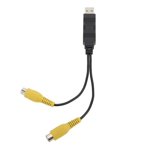 USB-zu-CVBS-Videoausgangsadapter, HD-CVBS-Video-Audio-Konverter-Adapter, USB-zu-Cinch-Schnittstellenkabel-Adapter für Fahrzeug, Autoradio AV OUT zu Kopfstütze und Deckenbildschirm von Fockety