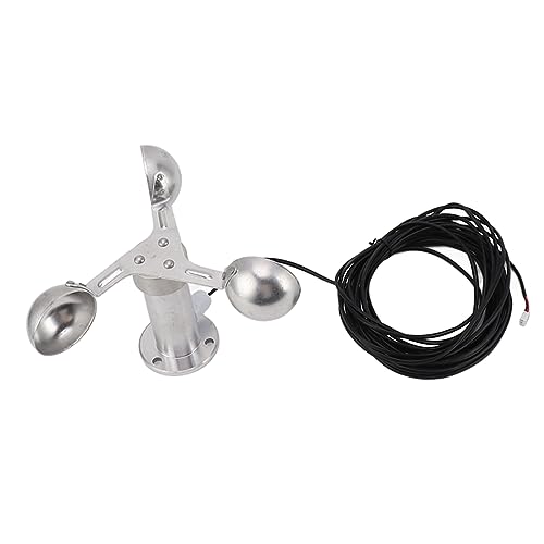 Windgeschwindigkeitssensor, 0–3,8 V, Anemometer aus Aluminiumlegierung für Wetterstation Zur Windmessung, Windmessdetektor mit Drei Tassen, Windsensor mit 8-Meter-Kabel Windgeschwindigkeitssensor, 0–3,8 V, Anemometer aus Aluminiumlegierung für Wetterstation Zur Windmessung, Windmessdetektor mit Drei Tassen, Windsensor mit 8-Meter-Kabel von Fockety