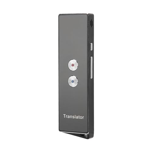 X9 Sprachübersetzergerät, Zwei Wege Echtzeit Sprachübersetzung, Unterstützung von 74 Sprachen mit 70 Akzenten, Bluetooth Sofortübersetzung für das Lernen Im Reisegeschäft (Black) von Fockety