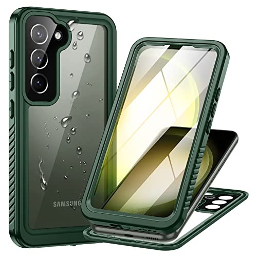 Focusor Hülle für Samsung Galaxy S23 5G Hülle, HandyHülle für Samsung S23 (6.1") IP68 Wasserdicht 360 Schutzhülle, Stoßfest Staubdicht Outdoor Panzerhülle mit Eingebautem Displayschutz,Grün von Focusor