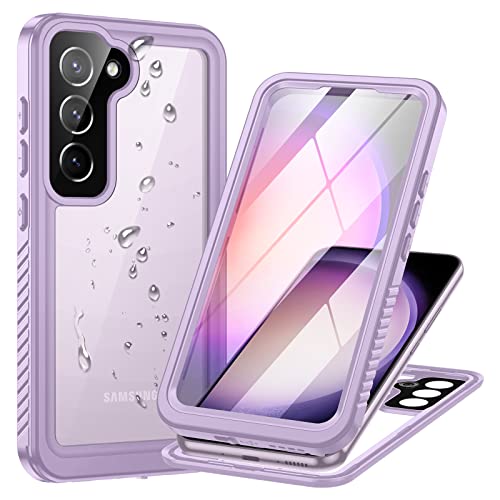 Focusor Hülle für Samsung Galaxy S23 5G Hülle,HandyHülle für Samsung S23 (6.1") IP68 Wasserdicht 360 Schutzhülle, Stoßfest Staubdicht Outdoor Panzerhülle mit Eingebautem Displayschutz,Violett von Focusor