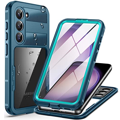 Focusor Hülle für Samsung Galaxy S23 Plus 5G Hülle,HandyHülle für Samsung S23+ Plus (6.6") IP68 Wasserdicht 360 Schutzhülle, Stoßfest Staubdicht Outdoor Panzerhülle mit Eingebautem Displayschutz,Blau von Focusor