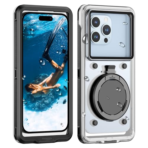 Focusor Wasserdicht Handyhülle,IPX8 Professionelle Universelle Wasserfeste Tauchen Hülle [wasserdichte Testfunktion] [Unterwasser-Touchscreen] für iPhone Samsung Xiaomi Redmi,Schnorcheln Surfen Case von Focusor