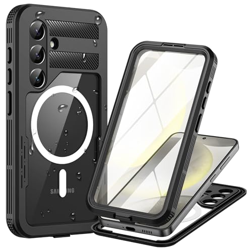 Focusor für Samsung Galaxy S24 Plus 5G Hülle Wasserdicht Kompatibel mit Magsafe, HandyHülle für Samsung S24 Plus IP68 wasserdichte 360 Schutzhülle,Stoßfest Outdoor Hülle mit Displayschutz,Schwarz Focusor für Samsung Galaxy S24 Plus 5G Hülle Wasserdicht Kompatibel mit Magsafe, HandyHülle für Samsung S24 Plus IP68 wasserdichte 360 Schutzhülle,Stoßfest Outdoor Hülle mit Displayschutz,Schwarz von Focusor