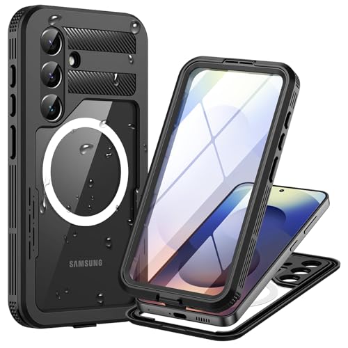 Focusor für Samsung Galaxy S25 5G Hülle Wasserdicht Kompatibel mit Magsafe, HandyHülle für Samsung S25 IP68 wasserdichte 360 Schutzhülle,Stoßfest Outdoor Panzerhülle mit Displayschutz,Schwarz Focusor für Samsung Galaxy S25 5G Hülle Wasserdicht Kompatibel mit Magsafe, HandyHülle für Samsung S25 IP68 wasserdichte 360 Schutzhülle,Stoßfest Outdoor Panzerhülle mit Displayschutz,Schwarz von Focusor