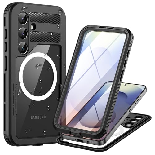 Focusor für Samsung Galaxy S25 Plus 5G Hülle Wasserdicht Kompatibel mit Magsafe, HandyHülle für Samsung S25 Plus IP68 wasserdichte 360 Schutzhülle,Stoßfest Outdoor Hülle mit Displayschutz,Schwarz Focusor für Samsung Galaxy S25 Plus 5G Hülle Wasserdicht Kompatibel mit Magsafe, HandyHülle für Samsung S25 Plus IP68 wasserdichte 360 Schutzhülle,Stoßfest Outdoor Hülle mit Displayschutz,Schwarz von Focusor