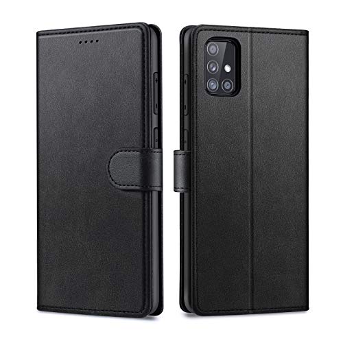 Focusor kompatibel mit Samsung Galaxy A51 Hülle, Handyhülle für Samsung A51 stoßfest, Hülle für Samsung A51 Leder Flip Case Ständer PU Brieftasche Schutzhülle für Samsung A51 Cover, Schwarz Focusor kompatibel mit Samsung Galaxy A51 Hülle, Handyhülle für Samsung A51 stoßfest, Hülle für Samsung A51 Leder Flip Case Ständer PU Brieftasche Schutzhülle für Samsung A51 Cover, Schwarz von Focusor