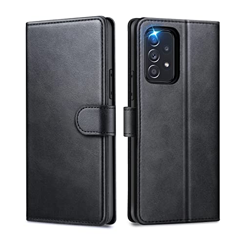Focusor kompatibel mit Samsung Galaxy A53 5G Hülle, Hülle für Samsung A53 stoßfest, Handyhülle für Samsung A53 5G Leder Flip Case Ständer PU Brieftasche Schutzhülle für Samsung A53 Cover, Schwarz Focusor kompatibel mit Samsung Galaxy A53 5G Hülle, Hülle für Samsung A53 stoßfest, Handyhülle für Samsung A53 5G Leder Flip Case Ständer PU Brieftasche Schutzhülle für Samsung A53 Cover, Schwarz von Focusor