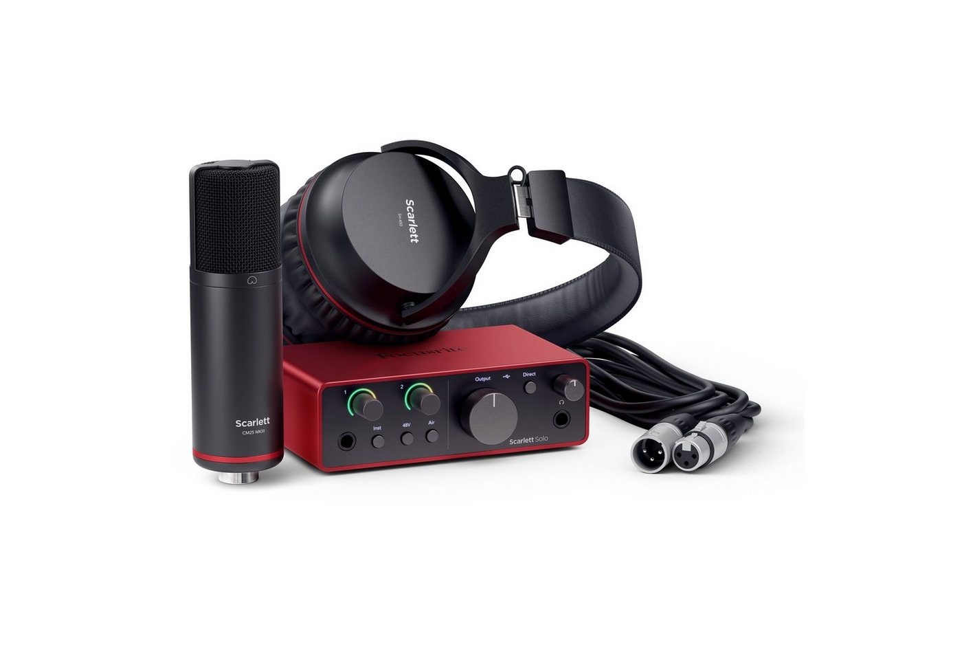 Focusrite Digitales Aufnahmegerät (Scarlett Solo Studio 4th Gen with CM25 MKIII & SH-450 - USB Audio In) von Focusrite