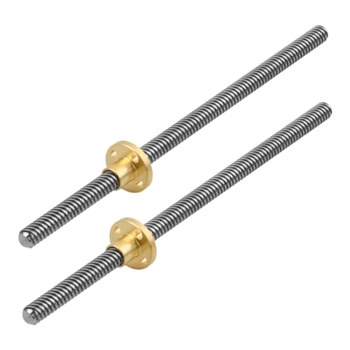 2-Stück 200mm Tr8x8 Gewindespindel-Set mit Acme-Gewinde für Z-Achsensteuerung in 3D-Druckern und CNC-Maschinen von Fodlon