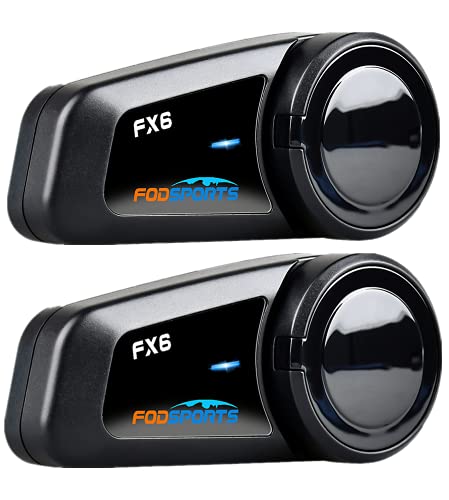 FODSPORTS FX6 Motorrad Bluetooth Headset(2 Pack) von Fodsports