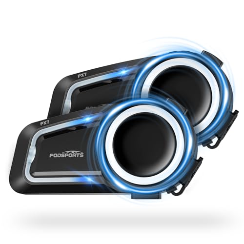 Fodsports FX7 Motorrad Headset V5.4, Bluetooth Mesh Intercom für bis zu 10 Motorräder, Dual-Chip für Audio-Multitasking, Intercom Motorrad mit CVC und ENC Geräuschunterdrückung, IP67 Wasserdicht Fodsports FX7 Motorrad Headset V5.4, Bluetooth Mesh Intercom für bis zu 10 Motorräder, Dual-Chip für Audio-Multitasking, Intercom Motorrad mit CVC und ENC Geräuschunterdrückung, IP67 Wasserdicht von Fodsports