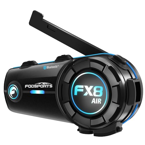 Fodsports FX8 Air Motorrad-Gegensprechanlage Duo Headset, Motorrad Zubehör Freisprecheinrichtung, 1000 m, Bluetooth-Kommunikationssystem für Motorrad mit 3 Sound-Effekten, HiFi, Universal-Pairing, 900 Fodsports FX8 Air Motorrad-Gegensprechanlage Duo Headset, Motorrad Zubehör Freisprecheinrichtung, 1000 m, Bluetooth-Kommunikationssystem für Motorrad mit 3 Sound-Effekten, HiFi, Universal-Pairing, 900 von Fodsports