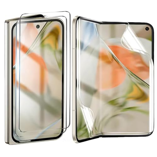 [2 Stück] Importiert Flexibel Hydrogel Schutzfolie für Google Pixel 9 Pro Fold, 6H Härte Schutzfolie, Ultra-Klar Displayschutzfolie [Anti-Kratzer][Bläschenfrei][Anti-Öl] von Foebxxs