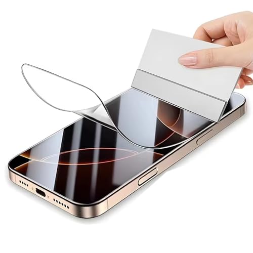 [2 Stück] Importiert Flexibel Hydrogel Schutzfolie für iPhone 16 Pro, 6H Härte Schutzfolie, Ultra-Klar Displayschutzfolie [Anti-Kratzer][Bläschenfrei][Anti-Öl] von Foebxxs