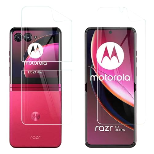 Foebxxs [2 Stück Hydrogel-Schutzfolien für Motorola Razr 40 Ultra, ultra-transparent, weich, Bildschirmschutz [Anti-Kratz] [blasenfrei] [Kein gehärtetes Glas] von Foebxxs