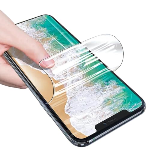 Foebxxs [2 Stück] Weiche Hydrogel Displayschutzfolie für iPhone 13 Pro Max/iPhone 14 Plus, transparent, bruchsicher, weich, flexibel, TPU-Hydrogel [kein Glas] von Foebxxs