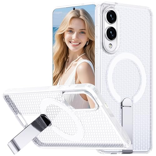Fofvccv Magnetische Wärmeableitungs-Hülle für Samsung Galaxy S25 Edge, mit Ständer, schmales hartes PC-Netz, hohl, atmungsaktiv, Waben-Kühlung, Design, unterstützt kabelloses Laden für Galaxy S25 Edge Fofvccv Magnetische Wärmeableitungs-Hülle für Samsung Galaxy S25 Edge, mit Ständer, schmales hartes PC-Netz, hohl, atmungsaktiv, Waben-Kühlung, Design, unterstützt kabelloses Laden für Galaxy S25 Edge von Fofvccv