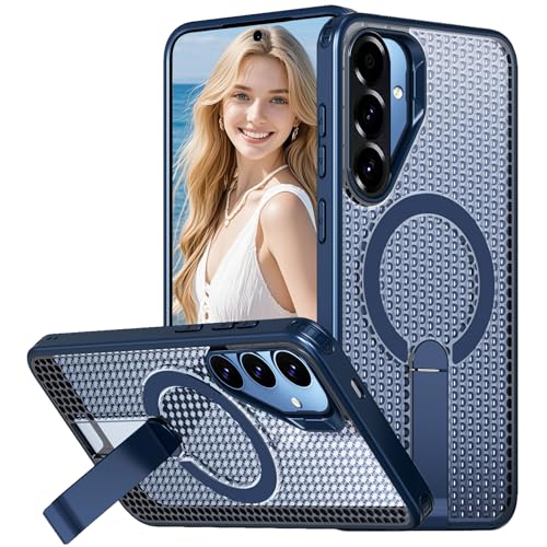 Fofvccv Magnetische Wärmeableitungs-Schutzhülle für Samsung Galaxy A36, mit Ständer, schmales hartes Polycarbonat-Netzgewebe, hohl, atmungsaktiv, Waben-Kühlung, unterstützt kabelloses Laden für Galaxy Fofvccv Magnetische Wärmeableitungs-Schutzhülle für Samsung Galaxy A36, mit Ständer, schmales hartes Polycarbonat-Netzgewebe, hohl, atmungsaktiv, Waben-Kühlung, unterstützt kabelloses Laden für Galaxy von Fofvccv