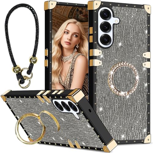 Fofvccv SBW Schutzhülle für Samsung Galaxy S25/S24, glitzernd, wassergeriffelt, mit Diamant-Ring-Ständer und Strass-Armband, schmale TPU-Schutzhülle für Damen und Mädchen, für Galaxy S25/S24, SBW Fofvccv SBW Schutzhülle für Samsung Galaxy S25/S24, glitzernd, wassergeriffelt, mit Diamant-Ring-Ständer und Strass-Armband, schmale TPU-Schutzhülle für Damen und Mädchen, für Galaxy S25/S24, SBW von Fofvccv