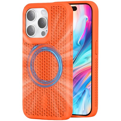 Fofvccv Schutzhülle für Apple iPhone 16 Pro Max, Wärmeableitung, mit Magnetring, atmungsaktives Netzgewebe, dünn, kühlend, für iPhone 16 Pro Max 6,9 SR, Orange Fofvccv Schutzhülle für Apple iPhone 16 Pro Max, Wärmeableitung, mit Magnetring, atmungsaktives Netzgewebe, dünn, kühlend, für iPhone 16 Pro Max 6,9 SR, Orange von Fofvccv
