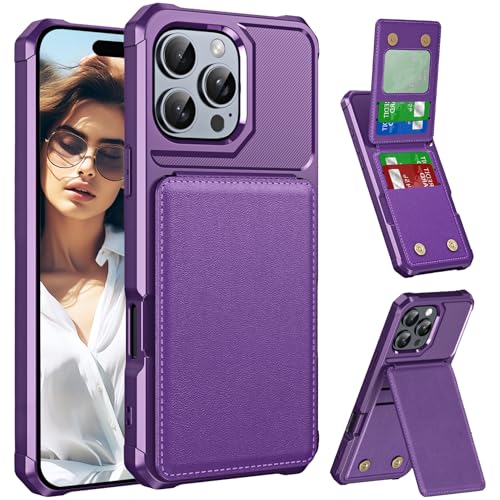 Fofvccv Schutzhülle für Apple iPhone 16 Pro mit doppeltem Magnetverschluss, PU-Leder, Flip-Ständer, mit Kreditkartenfach für iPhone 16 Pro, ZM Lila Fofvccv Schutzhülle für Apple iPhone 16 Pro mit doppeltem Magnetverschluss, PU-Leder, Flip-Ständer, mit Kreditkartenfach für iPhone 16 Pro, ZM Lila von Fofvccv