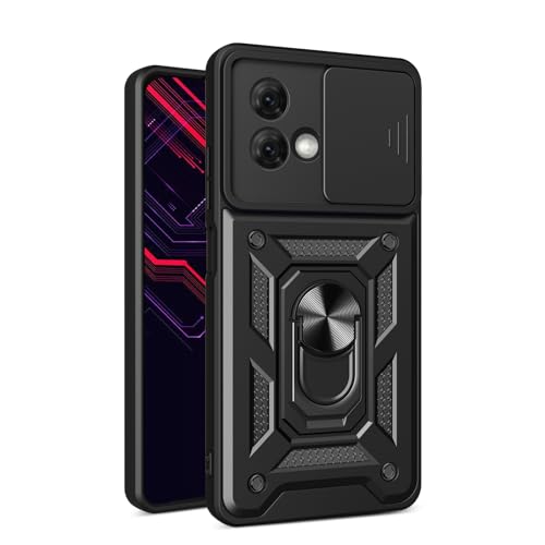Fofvccv Schutzhülle für Motorola Moto G84 5G mit Schiebe-Kamera-Objektivabdeckung, Militärqualität, stoßfest, Schutzhülle mit drehbarem Ringständer, für Moto G84 5G, Schwarz Fofvccv Schutzhülle für Motorola Moto G84 5G mit Schiebe-Kamera-Objektivabdeckung, Militärqualität, stoßfest, Schutzhülle mit drehbarem Ringständer, für Moto G84 5G, Schwarz von Fofvccv