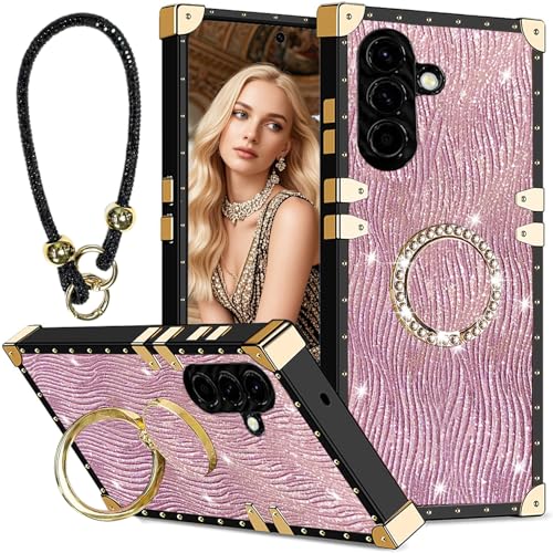 Fofvccv Schutzhülle für Samsung Galaxy A26 – Glitzer-Strass-Armband und Diamantring-Ständer, glitzernde Luxus-Wasserwellen-Wellen-Schutzhülle für Galaxy A26, SBW Pink Fofvccv Schutzhülle für Samsung Galaxy A26 – Glitzer-Strass-Armband und Diamantring-Ständer, glitzernde Luxus-Wasserwellen-Wellen-Schutzhülle für Galaxy A26, SBW Pink von Fofvccv