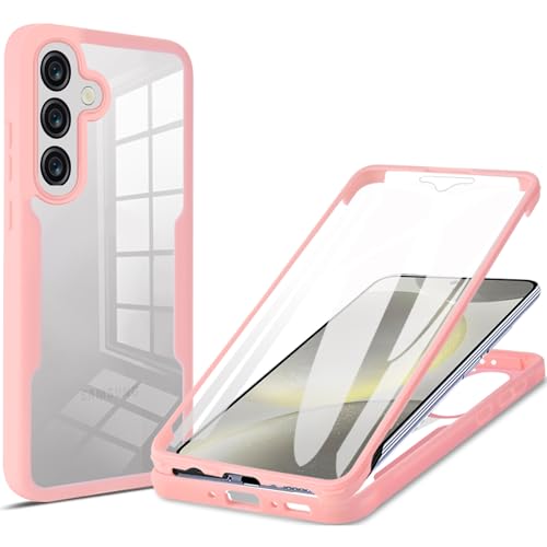 Fofvccv Schutzhülle für Samsung Galaxy A36 / Galaxy A56, transparent, mit Displayschutzfolie, 360° Ganzkörper-Schutzhülle, dünn, transparent, zweilagig, Silikon, Handyhülle für Galaxy A36/A56, QB Rosa Fofvccv Schutzhülle für Samsung Galaxy A36 / Galaxy A56, transparent, mit Displayschutzfolie, 360° Ganzkörper-Schutzhülle, dünn, transparent, zweilagig, Silikon, Handyhülle für Galaxy A36/A56, QB Rosa von Fofvccv