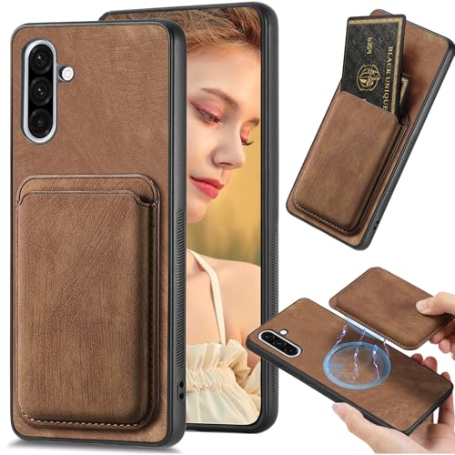 Fofvccv Schutzhülle für Samsung Galaxy A56, abnehmbare magnetische Brieftaschen-Schutzhülle mit Kartenhalter, schlanke Schutzhülle, PU-Leder, stoßfest, mit Kartenfächern, KC Braun Fofvccv Schutzhülle für Samsung Galaxy A56, abnehmbare magnetische Brieftaschen-Schutzhülle mit Kartenhalter, schlanke Schutzhülle, PU-Leder, stoßfest, mit Kartenfächern, KC Braun von Fofvccv
