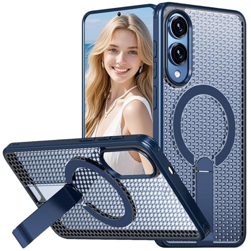 Fofvccv Schutzhülle für Samsung Galaxy S25 Edge, magnetische Wärmeableitung, mit Ständer, schmales hartes Polycarbonat-Netzgewebe, hohl, atmungsaktiv, Waben-Kühlung, unterstützt kabelloses Laden für Fofvccv Schutzhülle für Samsung Galaxy S25 Edge, magnetische Wärmeableitung, mit Ständer, schmales hartes Polycarbonat-Netzgewebe, hohl, atmungsaktiv, Waben-Kühlung, unterstützt kabelloses Laden für von Fofvccv