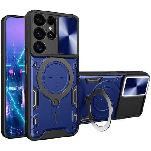 Fofvccv Schutzhülle für Samsung Galaxy S25 Ultra mit magnetischem Ringständer, Schiebe-Kamera-Objektivabdeckung, stoßfest, Militärqualität, Schutzhülle mit Ständer, für Galaxy S25 Ultra, JS Blau Fofvccv Schutzhülle für Samsung Galaxy S25 Ultra mit magnetischem Ringständer, Schiebe-Kamera-Objektivabdeckung, stoßfest, Militärqualität, Schutzhülle mit Ständer, für Galaxy S25 Ultra, JS Blau von Fofvccv