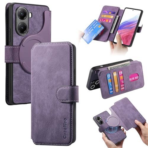 Fofvccv Schutzhülle für Xiaomi Poco X7 Pro, Klappetui, Lederschutzhülle mit Kartenfächern, RFID-blockierend, abnehmbarer magnetischer Ständer, Handyhülle für Xiaomi Poco X7 Pro, CXMG, Violett Fofvccv Schutzhülle für Xiaomi Poco X7 Pro, Klappetui, Lederschutzhülle mit Kartenfächern, RFID-blockierend, abnehmbarer magnetischer Ständer, Handyhülle für Xiaomi Poco X7 Pro, CXMG, Violett von Fofvccv
