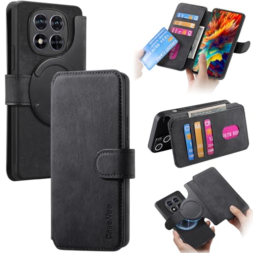 Fofvccv Schutzhülle für Xiaomi Redmi Note 14 Pro+ Plus 5G, abnehmbare magnetische Handyhülle, PU-Leder, Folio-Klappständer, mit RFID-blockierendem Kartenhalter, für Redmi Note 14 Pro Plus CXMG, von Fofvccv