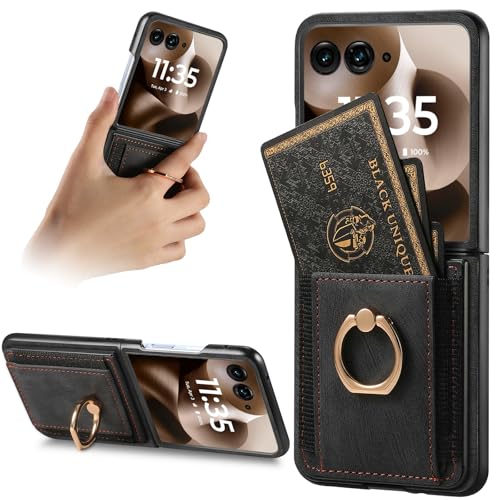 Fofvccv ZCK Schutzhülle für Motorola Moto Razr+ Plus 2025, Brieftaschenformat, mit Kartenschlitz, integrierter drehbarer Ringständer, Ständer, Retro-PU-Leder, Flip-Schutzhülle für Damen und Herren Fofvccv ZCK Schutzhülle für Motorola Moto Razr+ Plus 2025, Brieftaschenformat, mit Kartenschlitz, integrierter drehbarer Ringständer, Ständer, Retro-PU-Leder, Flip-Schutzhülle für Damen und Herren von Fofvccv