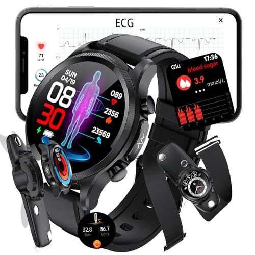 Fohatu Smartwatch 𝐁𝐥𝐮𝐭𝐳𝐮𝐜𝐤𝐞𝐫𝐆𝐥𝐮𝐤𝐨𝐬𝐞𝐄𝐂𝐆,Fitness-Tracker Betrachten Mit 𝐁𝐥𝐮𝐭𝐳𝐮𝐜𝐤𝐞𝐫𝐦𝐞𝐬𝐬𝐠𝐞𝐫ä𝐭𝐄𝐂𝐆 Körperthermometer Pulsschlag/Schlafen/Schritt Schalter Mornitor Fohatu Smartwatch 𝐁𝐥𝐮𝐭𝐳𝐮𝐜𝐤𝐞𝐫𝐆𝐥𝐮𝐤𝐨𝐬𝐞𝐄𝐂𝐆,Fitness-Tracker Betrachten Mit 𝐁𝐥𝐮𝐭𝐳𝐮𝐜𝐤𝐞𝐫𝐦𝐞𝐬𝐬𝐠𝐞𝐫ä𝐭𝐄𝐂𝐆 Körperthermometer Pulsschlag/Schlafen/Schritt Schalter Mornitor von Fohatu
