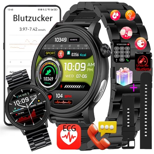 Fohatu 𝐛𝐥𝐮𝐭𝐳𝐮𝐜𝐤𝐞𝐫 Smartwatch 𝐛𝐥𝐮𝐭𝐳𝐮𝐜𝐤𝐞𝐫𝐦𝐞𝐬𝐬𝐮𝐧𝐠 EKG 𝐃𝐢𝐚𝐛𝐞𝐭𝐞𝐬 Smartwatch Mit Bluetooth-Anrufe,Fitness Tracker Mit Blutfette Harnsäure Blutdruck Fohatu 𝐛𝐥𝐮𝐭𝐳𝐮𝐜𝐤𝐞𝐫 Smartwatch 𝐛𝐥𝐮𝐭𝐳𝐮𝐜𝐤𝐞𝐫𝐦𝐞𝐬𝐬𝐮𝐧𝐠 EKG 𝐃𝐢𝐚𝐛𝐞𝐭𝐞𝐬 Smartwatch Mit Bluetooth-Anrufe,Fitness Tracker Mit Blutfette Harnsäure Blutdruck von Fohatu