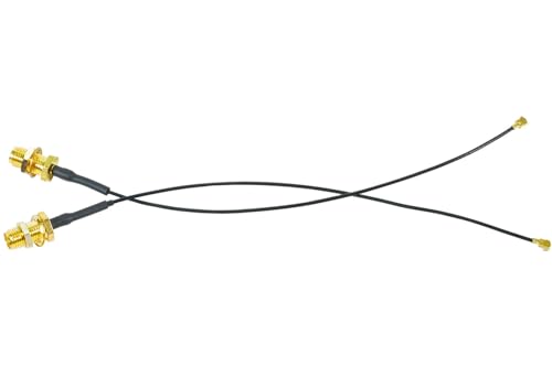 Fohevers 2 Paket U.FL IPX IPEX an SMA RP-Buchse Bulkhead Kabel 1,13mm IPEX Antenne Verlängerung Kabel 15CM(6 Zoll) von Fohevers